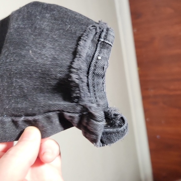 Pacsun Jeans Mens Size 32 Denim Distressed Distroyed Holes Ripped Black Skinny - Picture 4 of 16